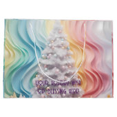 Creëer uw eigen regenboog kerstboom groot cadeauzakje (Achterkant)