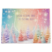 Creëer uw eigen regenboog kerstboombos groot cadeauzakje (Voorkant)