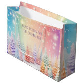 Creëer uw eigen regenboog kerstboombos groot cadeauzakje (Voorkant Gekanteld)