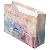 Creëer uw eigen regenboog kerstcadeaus groot cadeauzakje (Voorkant Gekanteld)