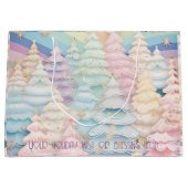 Creëer uw eigen regenboog kerstpapierbomen groot cadeauzakje (Voorkant)