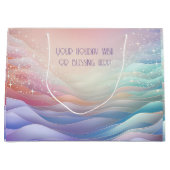 Creëer uw eigen regenboog kerstsneeuw groot cadeauzakje (Voorkant)