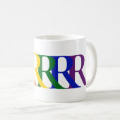 Creëer uw eigen regenboog monogram koffiemok (Voorkant rechts)