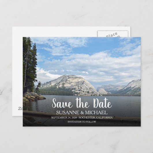 Creëer uw eigen reisfoto sparen de Datum Aankondigingskaart (Voorkant / Achterkant)