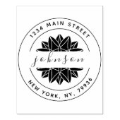 Creëer Uw eigen retouradres Familienaam Rubberstempel (Afrduk)