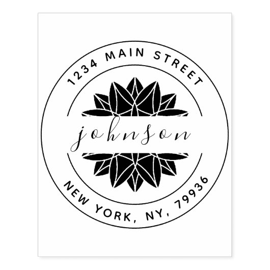 Creëer Uw eigen retouradres Familienaam Rubberstempel (Afrduk)