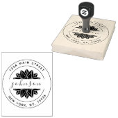 Creëer Uw eigen retouradres Familienaam Rubberstempel (Gestempeld)