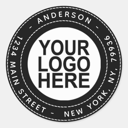 Creëer Uw eigen retouradres met Logo Ronde Sticker (Voorkant)