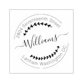 Creëer Uw eigen retouradres Modern minimalistisch Rubberstempel (Afrduk)