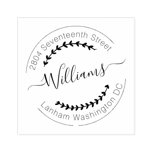 Creëer Uw eigen retouradres Modern minimalistisch Rubberstempel (Afrduk)