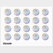 Creëer Uw eigen retouradres Ronde Sticker (Vel)