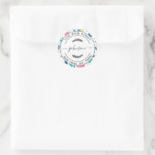 Creëer Uw eigen retouradres Ronde Sticker (Tas)