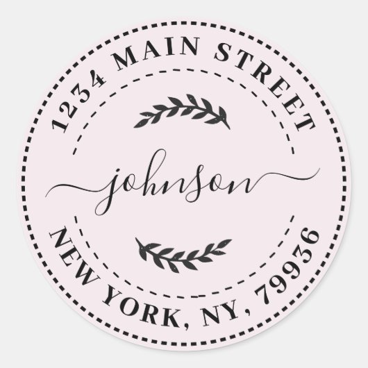 Creëer Uw eigen retouradres Ronde Sticker (Voorkant)