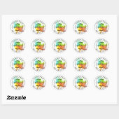 Creëer Uw eigen retouradres Ronde Sticker (Vel)