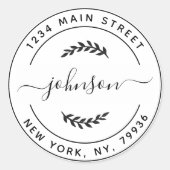 Creëer Uw eigen retouradres Ronde Sticker (Voorkant)