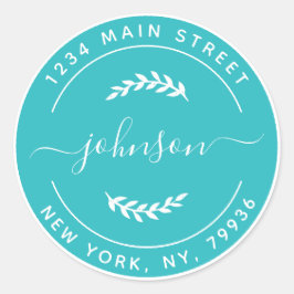 Creëer Uw eigen retouradres Ronde Sticker