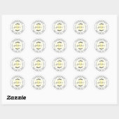 Creëer Uw eigen retouradres Ronde Sticker (Vel)