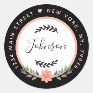 Creëer Uw eigen retouradres Ronde Sticker