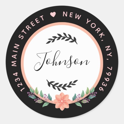 Creëer Uw eigen retouradres Ronde Sticker (Voorkant)