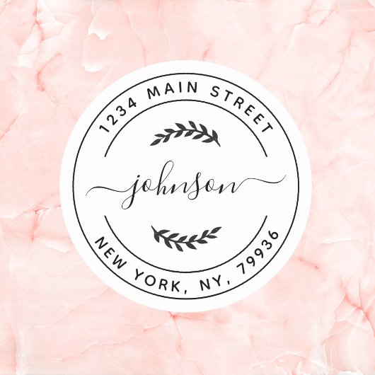 Creëer Uw eigen retouradres Ronde Sticker