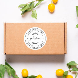 Creëer Uw eigen retouradres Ronde Sticker