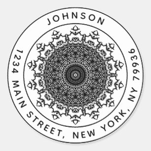 Creëer Uw eigen retouradres Ronde Sticker