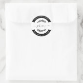 Creëer Uw eigen retouradres Ronde Sticker (Tas)