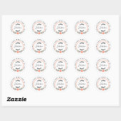 Creëer Uw eigen retouradres Ronde Sticker (Vel)