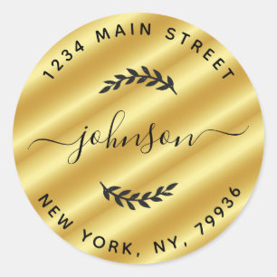 Creëer Uw eigen retouradres Ronde Sticker