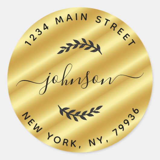 Creëer Uw eigen retouradres Ronde Sticker (Voorkant)