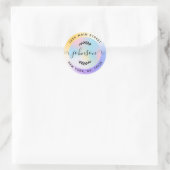 Creëer Uw eigen retouradres Ronde Sticker (Tas)