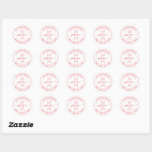 Creëer Uw eigen retouradres Ronde Sticker (Vel)