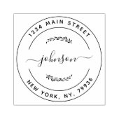 Creëer Uw eigen retouradres voor de moderne Ronde Rubberstempel (Afrduk)