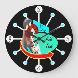 Creëer Uw eigen Retro  50s Diner Grote Klok