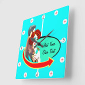 Creëer Uw eigen Retro  50s Diner Vierkante Klok (Hoek)