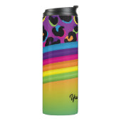 Creëer Uw eigen Retro 90s Rainbow & Leopard Print Thermosbeker (Gedraaid links)