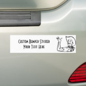 CREËER UW EIGEN RETRO COWBOY GIFTS BUMPERSTICKER (Op auto)