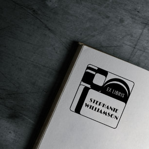 Creëer Uw eigen Retro Ex Libris Naam Rubberstempel