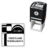 Creëer Uw eigen  Retro Ex Libris Naam Zelfinktende Stempel (In situ)