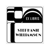 Creëer Uw eigen  Retro Ex Libris Naam Zelfinktende Stempel (Design)