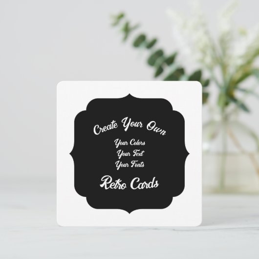 Creëer Uw eigen retro Feestdagenkaart (Staand voorkant)
