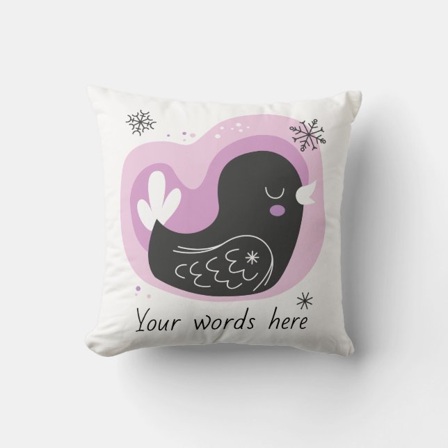 Creëer uw eigen retro Franse Hen Kerstmis Kussen (Voorkant)