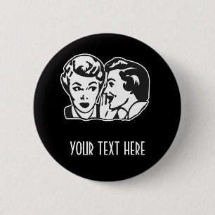 CREËER UW EIGEN RETRO GOSSIP LADY GIFTS RONDE BUTTON 5,7 CM