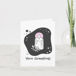 Creëer uw eigen retro kerstkaars feestdagen kaart