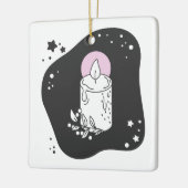 Creëer uw eigen retro kerstkaars keramisch ornament (Links)