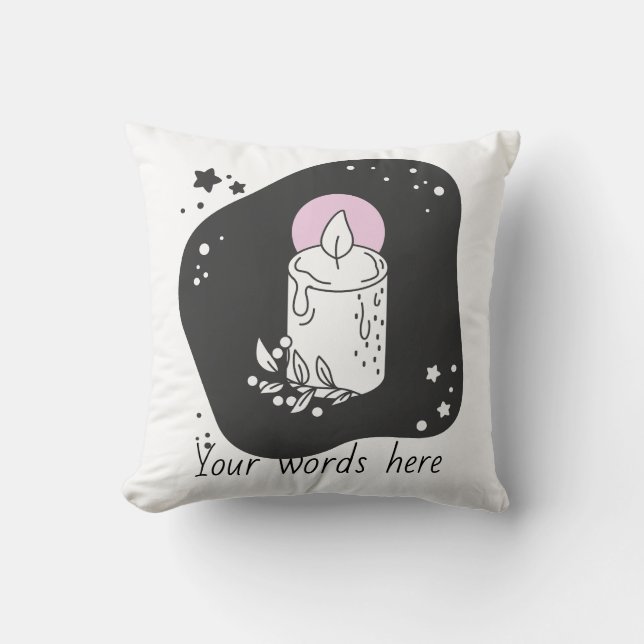 Creëer uw eigen retro kerstkaars kussen (Voorkant)