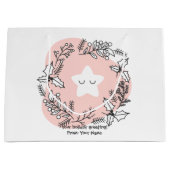 Creëer uw eigen retro kerstster groot cadeauzakje (Voorkant)