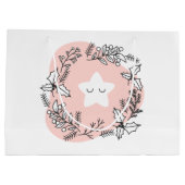 Creëer uw eigen retro kerstster groot cadeauzakje (Achterkant)