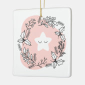 Creëer uw eigen retro kerstster keramisch ornament (Links)