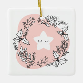 Creëer uw eigen retro kerstster keramisch ornament